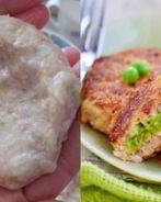 Рыбные зразы с зеленым горошком