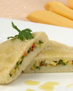 Зразы манные с омлетом и морковью