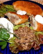 Зразы с мясом и грибами