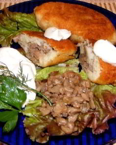 Зразы с мясом и грибами