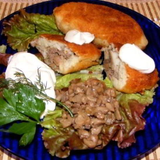 Рецепт зраз с мясом и грибами