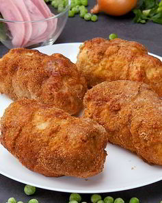 Зразы с ветчиной и горошком