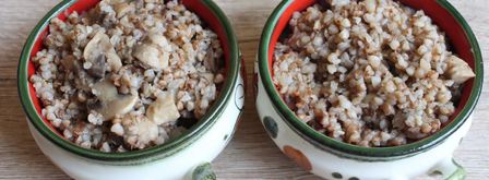 гречка с грибами и луком в мультиварке. Шаг 11