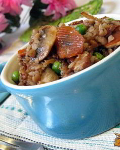 Гречка с грибами и овощами
