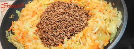 гречка с капустой и овощами. Шаг 6