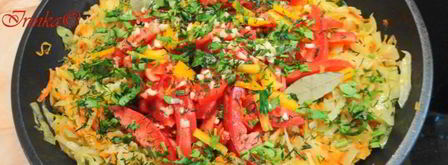 гречка с капустой и овощами. Шаг 7