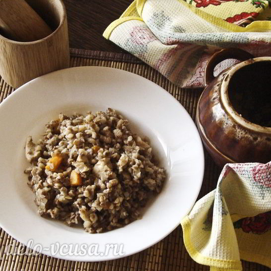 Рецепт гречки с курицея в горшочке