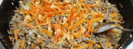 гречка с мясным фаршем и овощами. Шаг 3