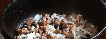 гречка с мясом на сковороде. Шаг 7