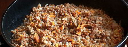 гречка с мясом на сковороде. Шаг 11