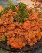 Гречка с сосисками