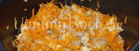 гречневая каша c мясом в лаваше из мультиварки. Шаг 2