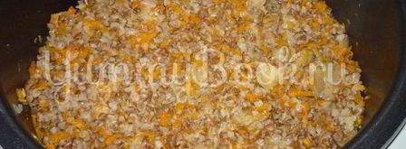 гречневая каша c мясом в лаваше из мультиварки. Шаг 5