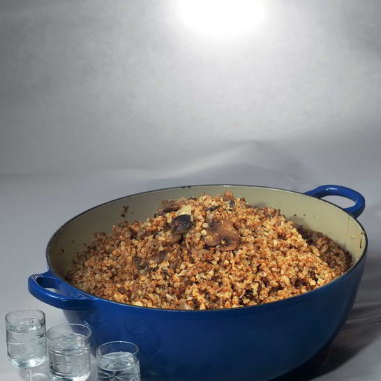 Рецепт гречневой каши с белыми грибами и пармезаном