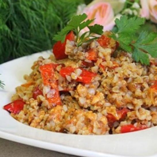 Рецепт гречневой каши с болгарским перцем и фаршем