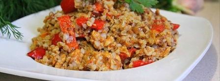 гречневая каша с болгарским перцем и фаршем. Шаг 9