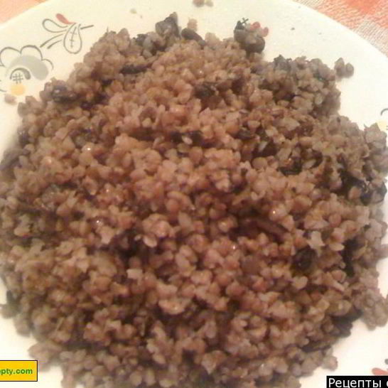 Рецепт гречневой каши с грибами постная