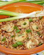 Каша гречневая с грибами и луком