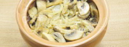 постная гречка с грибами в горшочке. Шаг 5