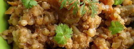 зеленая гречка с овощами. Шаг 7