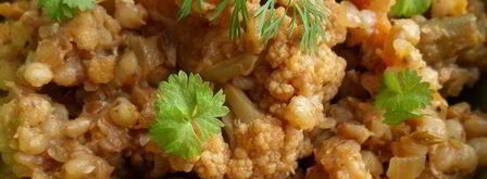 зеленая гречка с овощами. Шаг 8