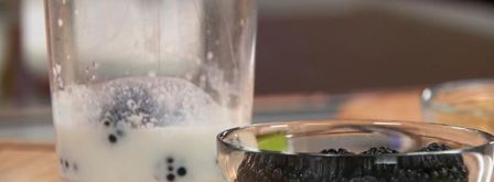 каша из киноа с ежевично-творожным кремом. Шаг 2