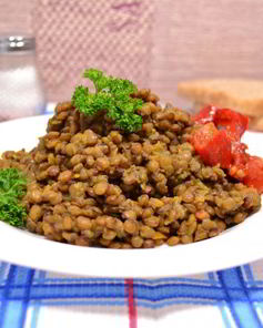 Каша из зеленой чечевицы в мультиварке