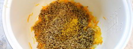 каша из зеленой чечевицы в мультиварке. Шаг 3