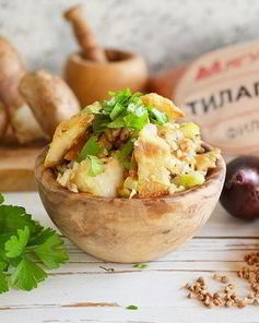 Каша по-сибирски постная с рыбой