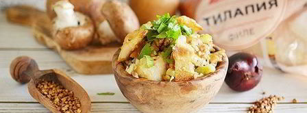 каша по-сибирски постная с рыбой. Шаг 10