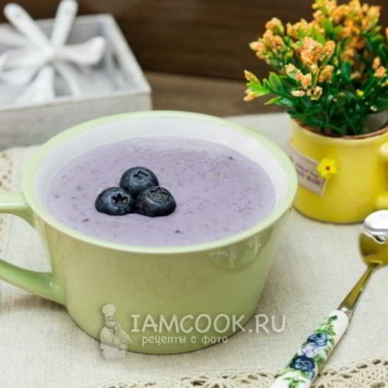 Рецепт овсяной каши с черникой