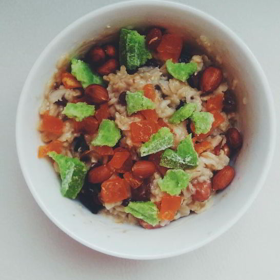 Рецепт овсяной каши с сухофруктами