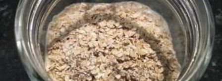 овсянка в банке с отрубями и фруктами. Шаг 2