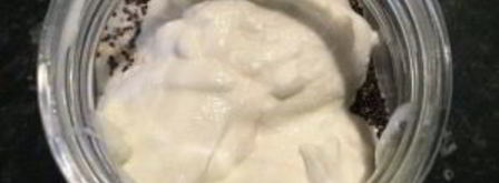 овсянка в банке с отрубями и фруктами. Шаг 4