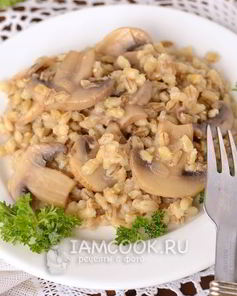 Перловка с грибами в мультиварке