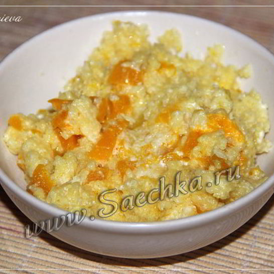 Рецепт пшенной каши с тыквой в мультиварке