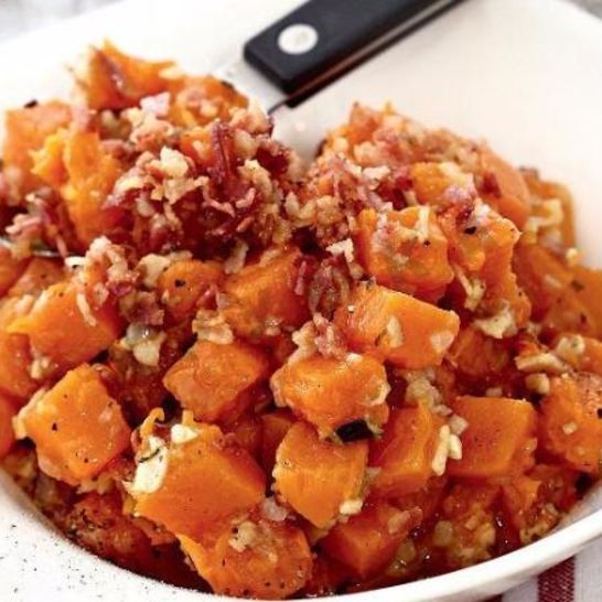 Рецепт тыквенной каши с беконом