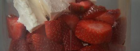 ячменная каша с сыром фета и клубничным кремом. Шаг 2