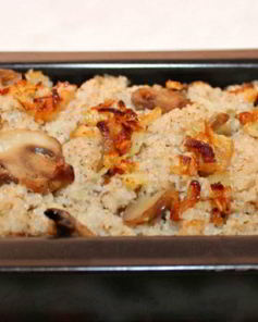 Ячневая каша с грибами