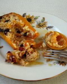 Золотая каша в тыкве и яблоках