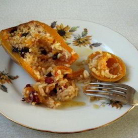 Рецепт золотой каши в тыкве и яблоках