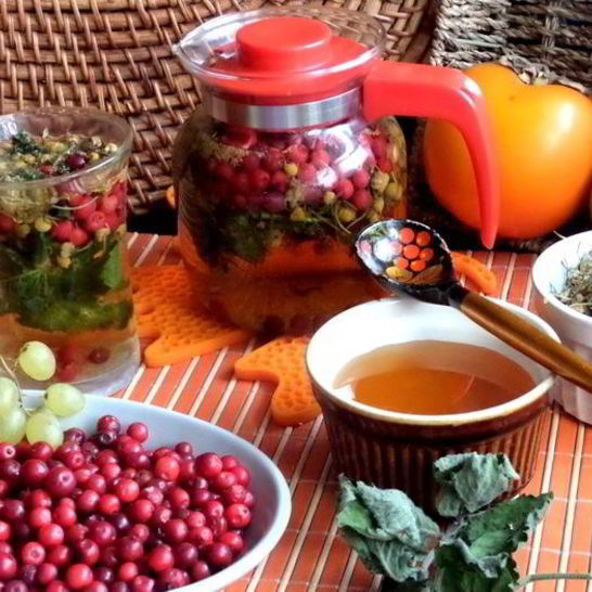 Рецепт бруснично-ромашкового чай с мятой