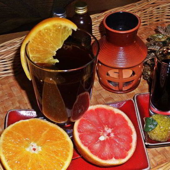 Рецепт чая пуэр с цитрусами и бальзамом