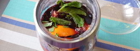 черничный холодный чай с мятой и базиликом. Шаг 4