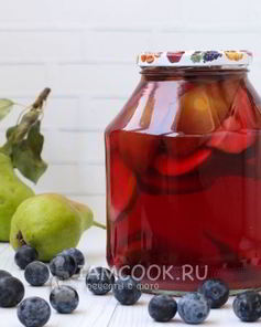 Груши с терном в сиропе на зиму