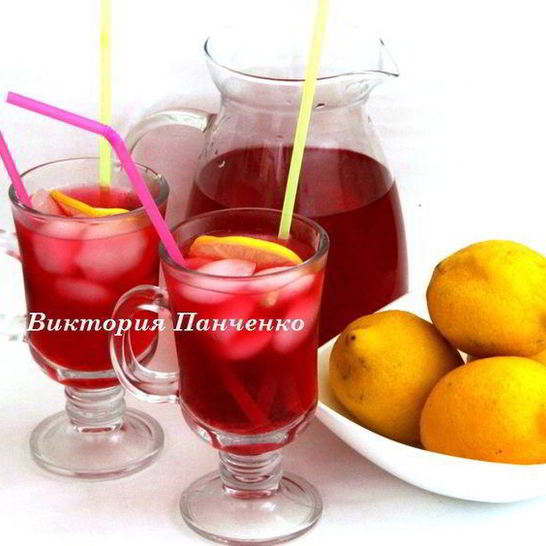 Рецепт клюквена-лимонного напиток
