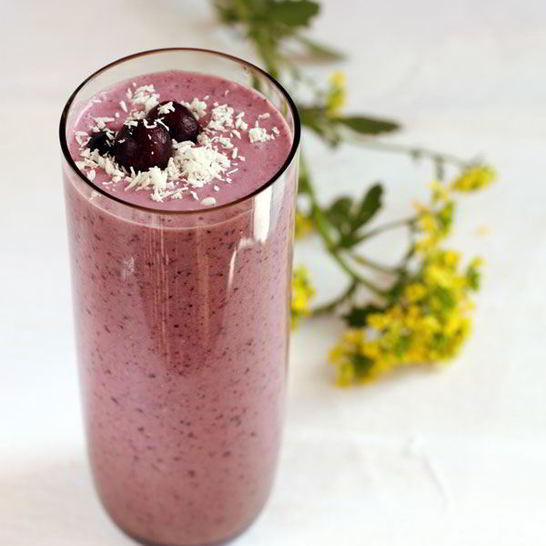 Рецепт кокосового коктейля с ягодами