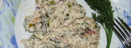 коктейль морской в сметане с зеленью. Шаг 17