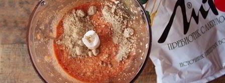 белковый смузи с томатами и хрустящими отрубями. Шаг 4