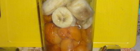 смузи с абрикосами, бананом и мацони. Шаг 3